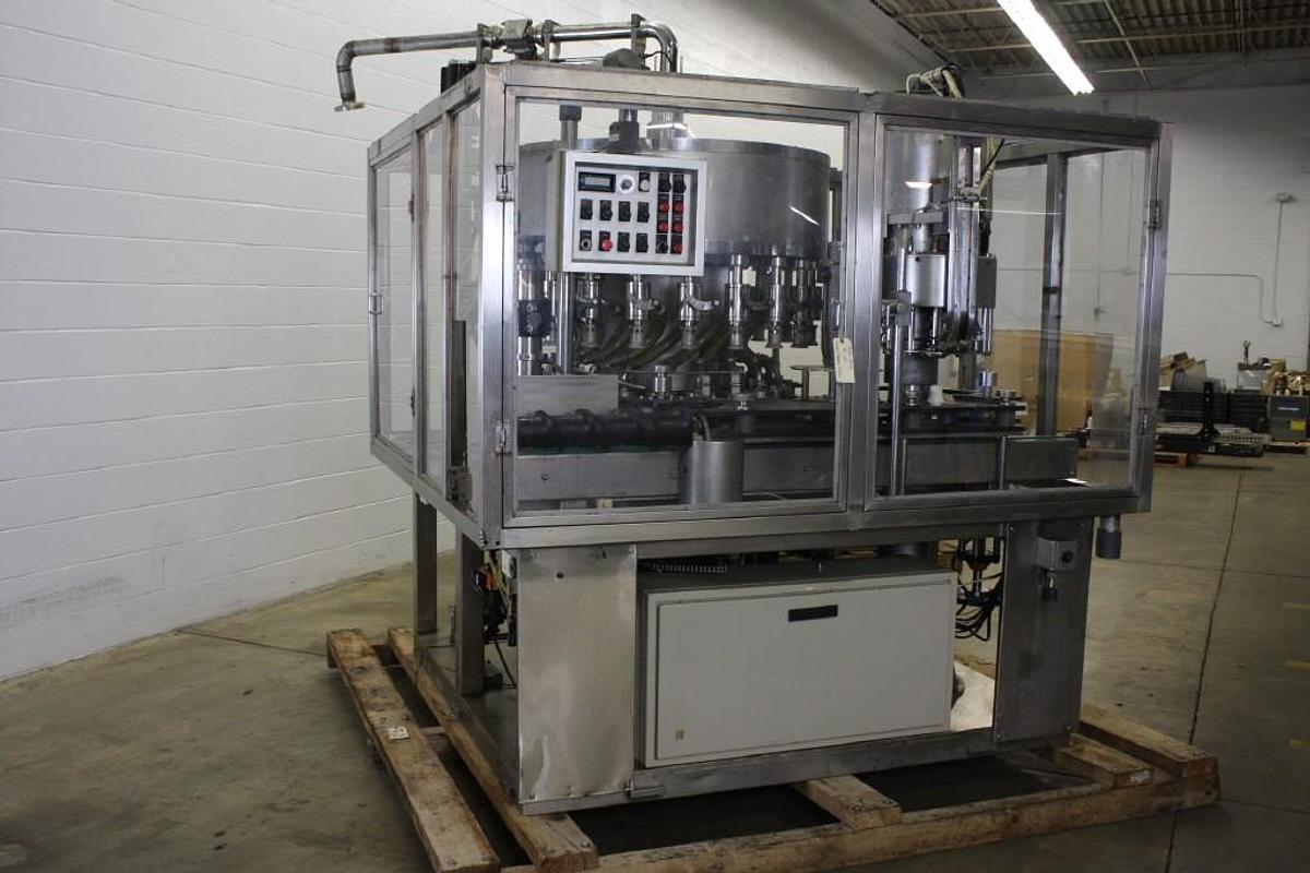 Used Ausere 20 Head Monoblock Rotary Piston Filler and Capper