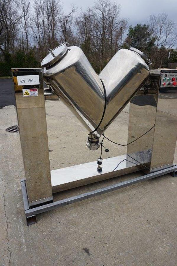 Used 3 Cu.Ft. LFA Stainless Steel Twin Shell “V” Powder Blender
