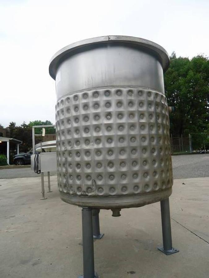 Used 100 Gallon Willflow Stainless Steel Dimple Jacketed Tank, 85 PSI