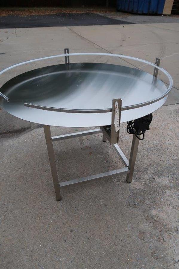 Used 48 In. Furex Stainless Rotary Unscrambling/Accumulating Table, Unused