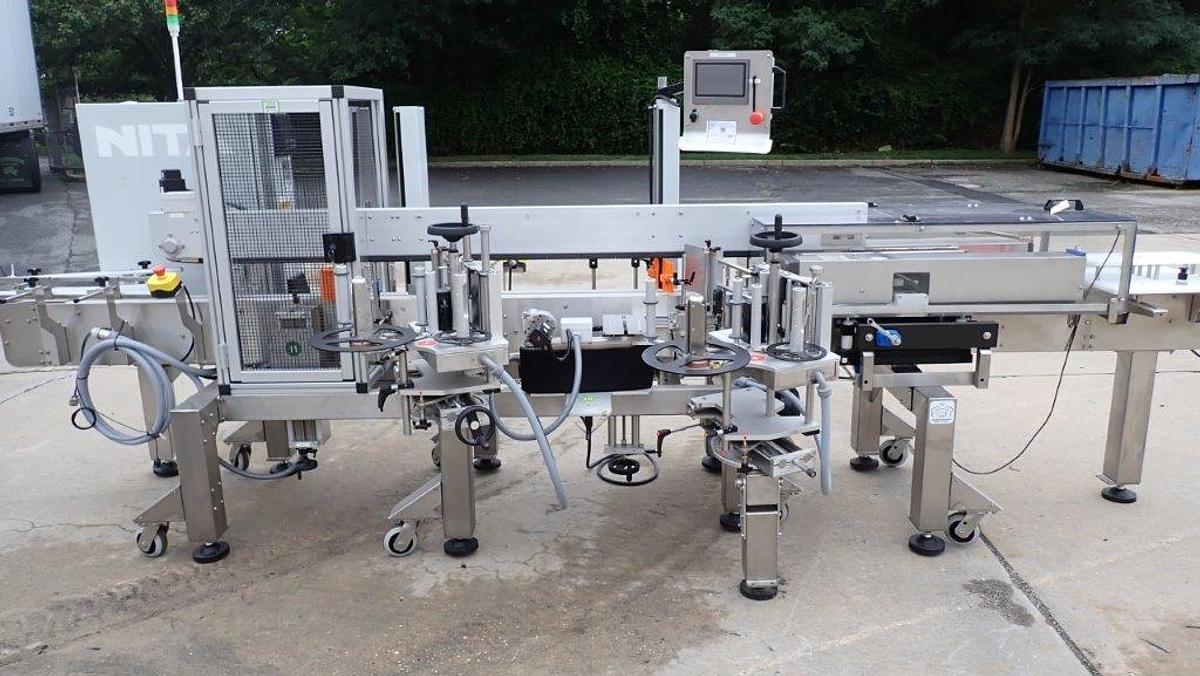 Used Nita Dual Head Auto Pressure Sensitive Labeler, SS