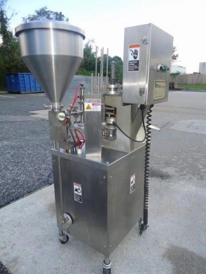 Used Modern Packaging-Winpak Sr6dc Rotary Cup Filler-Sealer