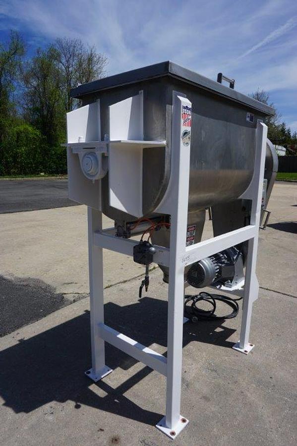 Used 10 Cu. Ft. AIM Stainless Steel Double Ribbon Blender, 5 HP Motor