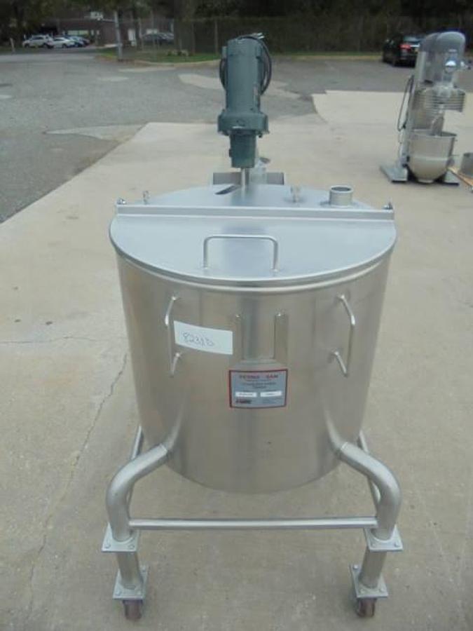 Used 86 Gallon Permasan Stainless Steel Sanitary Portable Tank