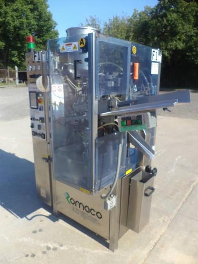 Used Unipac Jolly 50 Plastic Tube Filling/Sealing Machine, Laminate Tubes