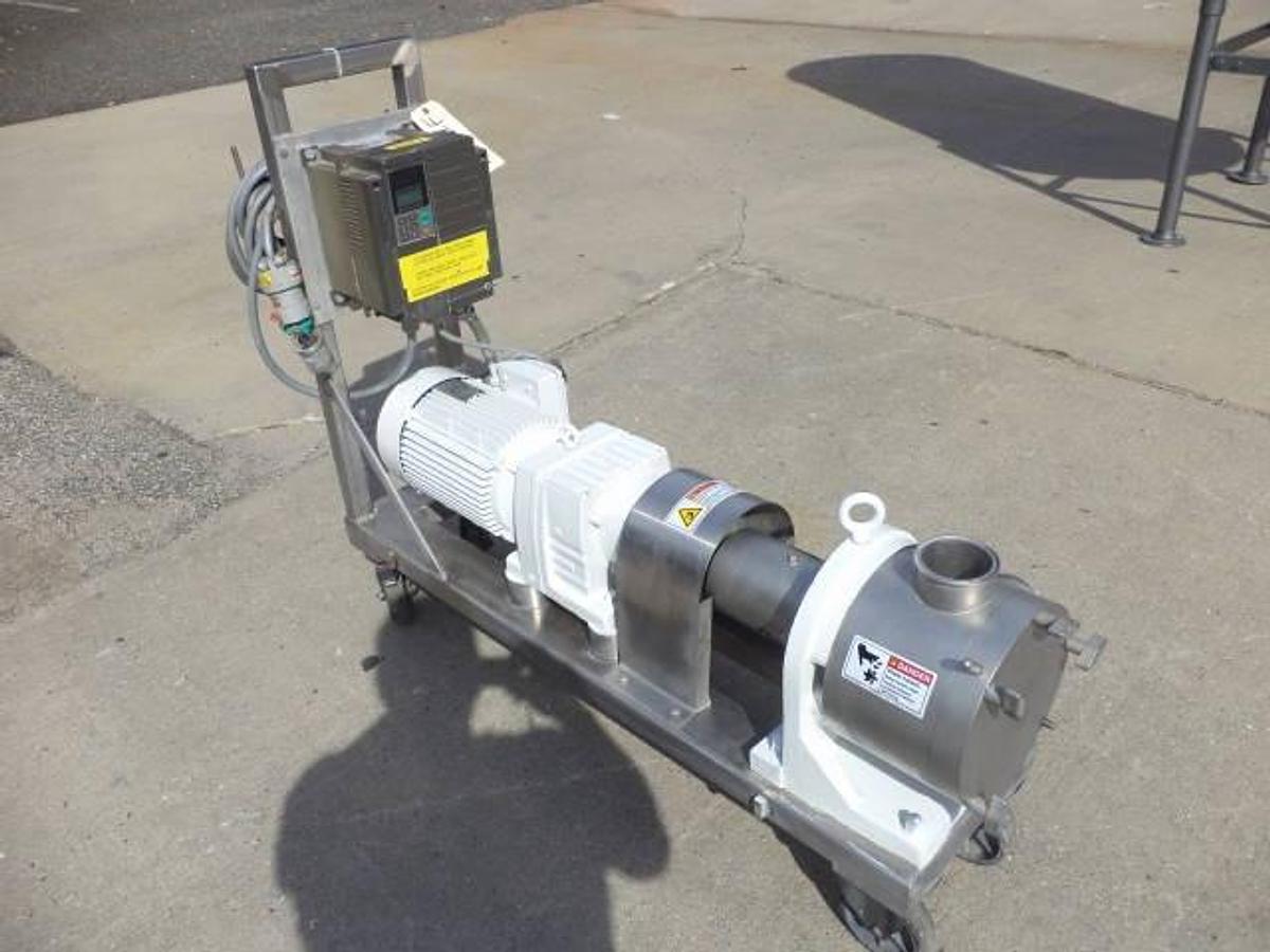 Used Sine 3 in. X 3 in. Stainless Steel Positive Displacement Pump, 7.5 HP