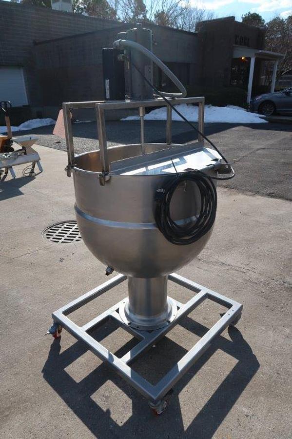 Used 60 Gallon B.H. Hubbert Stainless Steel Mix Kettle, 40 PSI Jacket