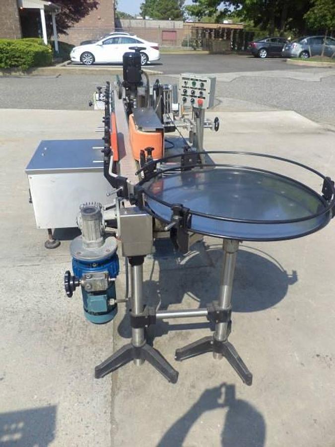 Used Tirelli “Delta 1” Automatic Pressure Sensitive Spot/Wraparound Labeler, with Coder