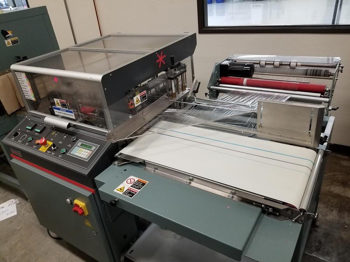 Used Shanklin A26A Sealer with T6H Tunnel and Rewinder