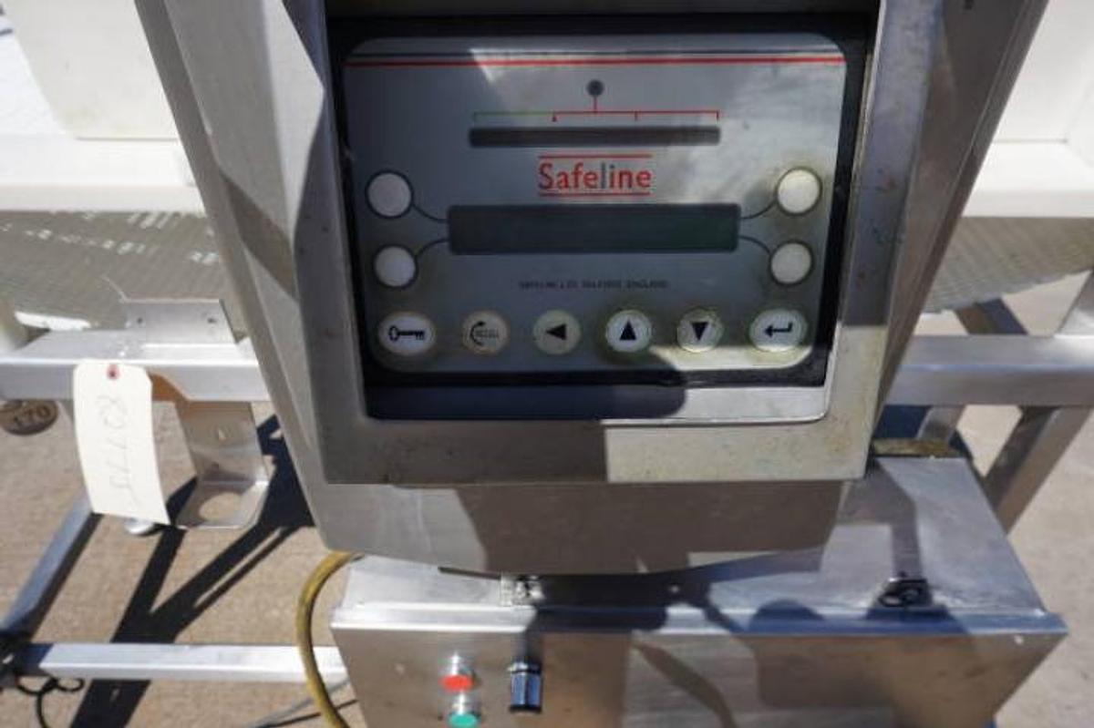 Used Safeline 13-1/2 In. Wide X 10-7/8 In. High Stainless Steel Conveyorized Metal Detector