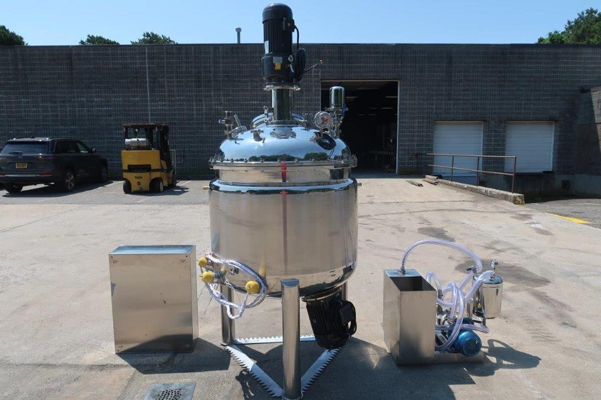 Used 125 Gallon SS Electric Jacketed Emulsifying Vacuum Kettle, Mfd. 2024