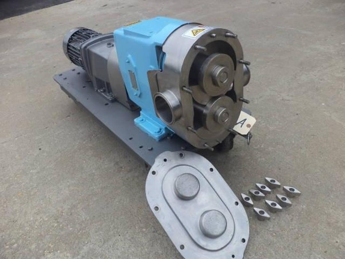 Used Waukesha Size 130 Stainless Steel Positive Displacement Pump, 5 HP