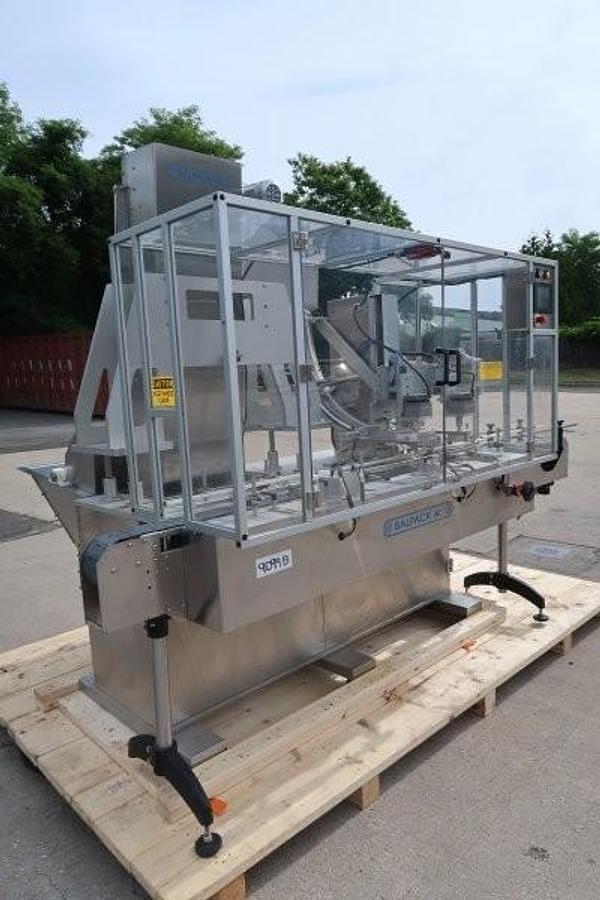 Used Balpack Automatic CEIB Inline Dual Station Chuck Capper