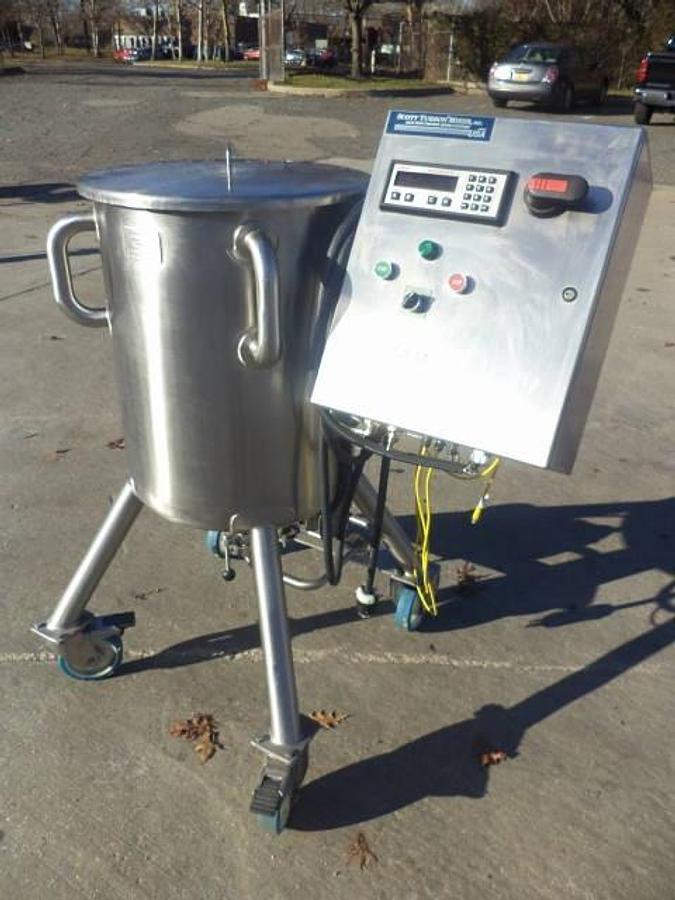 Used 30 Gallon Scott Turbon Mixer, SS vertical tank, Portable