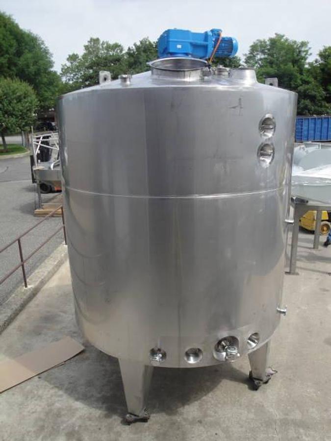 Used 7,000 Liter M.g.t. Stainless Jacketed Mix Tank, Sanitary