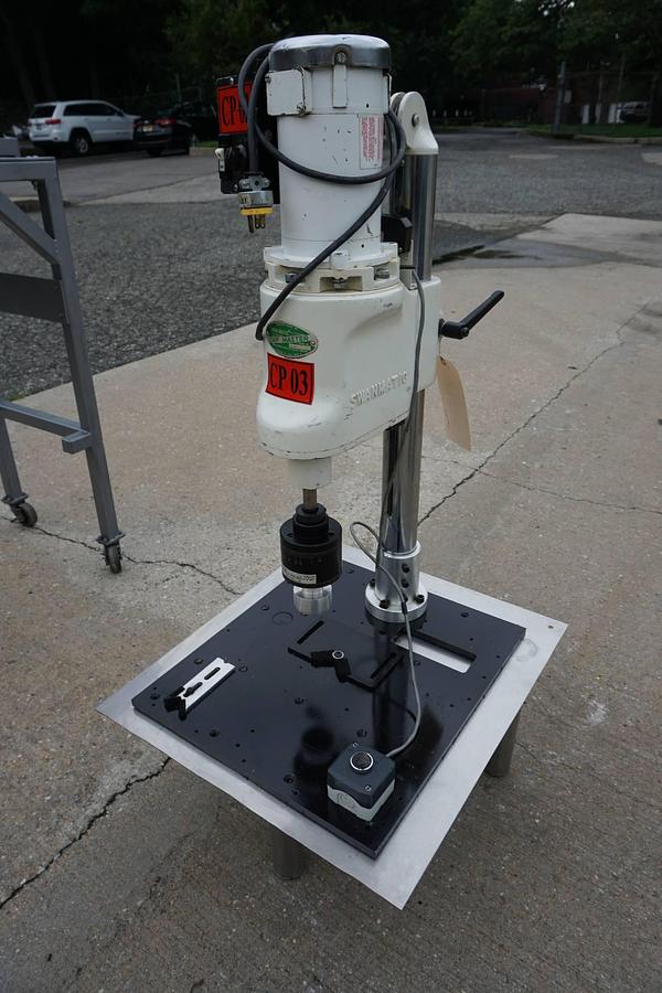Used Swanmatic C300 Tabletop Capping Machine, Variable Speed