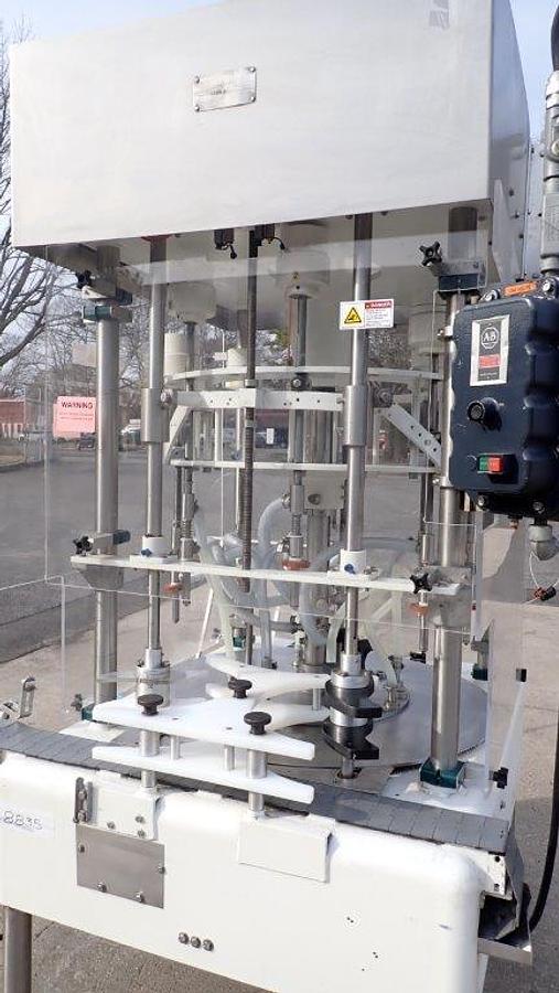 Used MRM 8 Spout Rotary Pressure Gravity Filler, XP