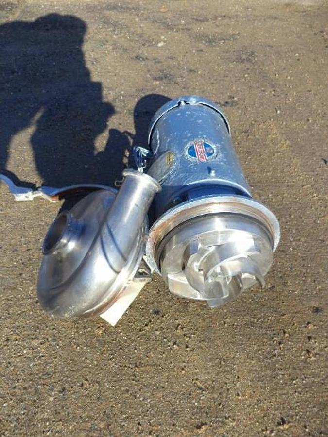 Used 3 In. X 2-1/2 In. Stainless  Steel Sanitary Centrifugal Pump, 2 HP
