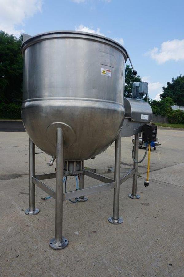 Used 150 Gallon JC Pardo Type 316 SS Jacketed Kettle, with Horizontal Scraper Agitation