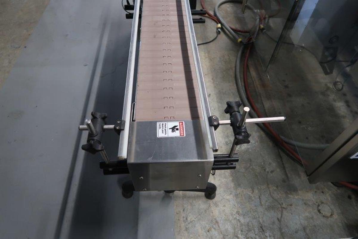 Used NJM/CLI 6 In. x 72 In. SS Bottle Conveyor, Varispeed