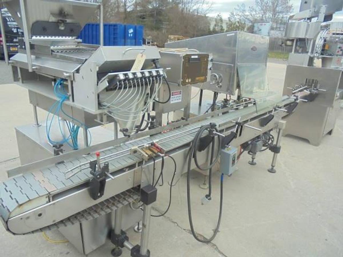 Used Tablet/Capsule Bottling Line With Swift Pack & Kaps-All Capper