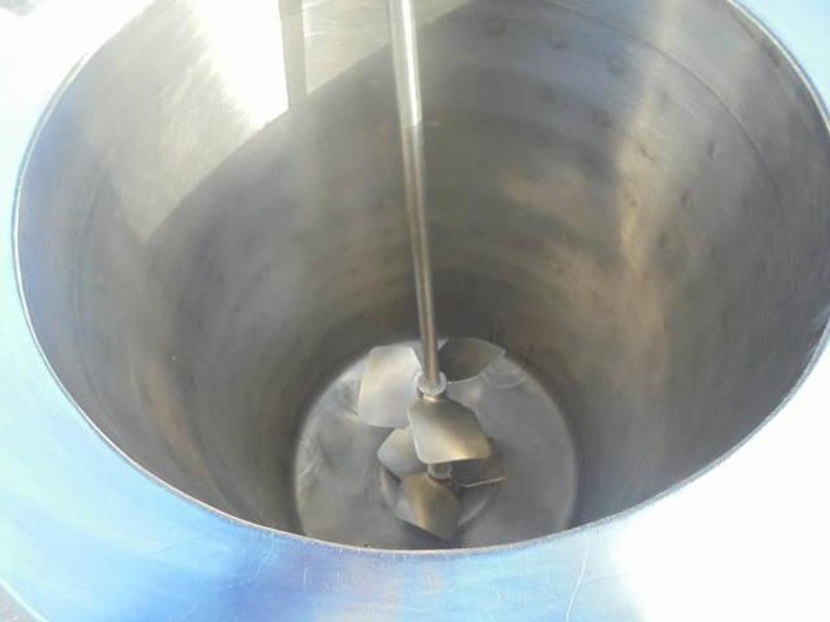 Used 15 Gallon SFI Stainless Steel Jacketed Mix kettle, 150 PSI Jacket
