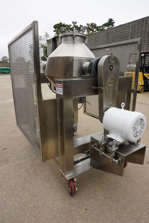 Used Gemco 3 Cu. Ft. 316 Stainless Steel Slant Cone Blender, Pharma Grade