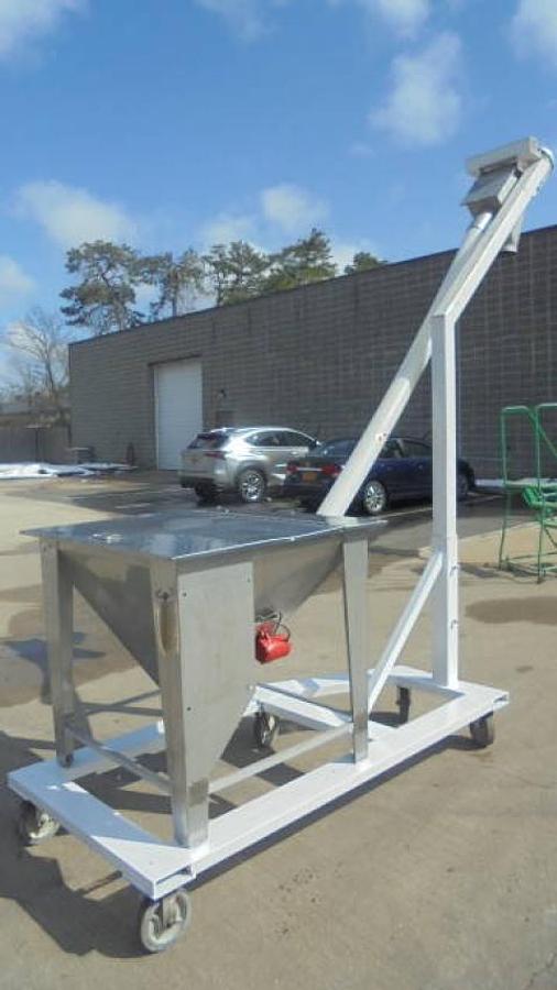 Used Inclined Flexible Screw Conveyor, Portable