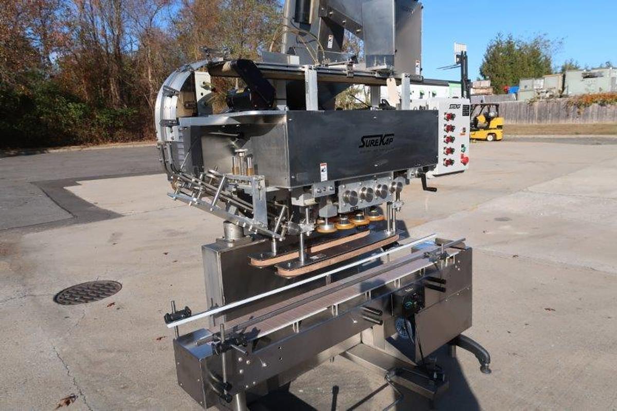 Used Surekap 8 Spindle Automatic Screw Capping Machine