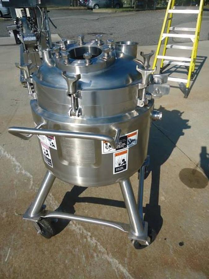 Used 65 Liter Walker Jacketed Sanitary Pressure Vessel, 316l Stainless Steel