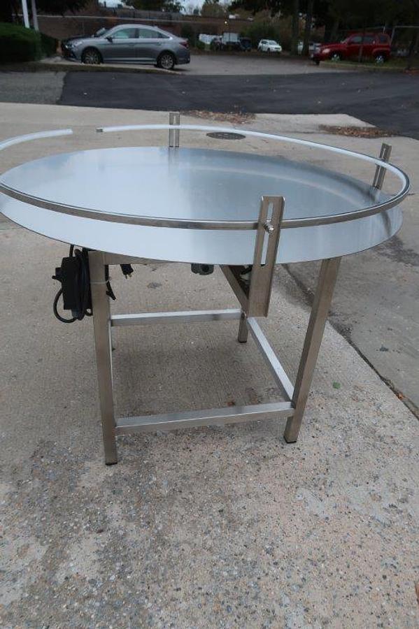 Used 48 In. Furex Stainless Rotary Unscrambling/Accumulating Table, Unused