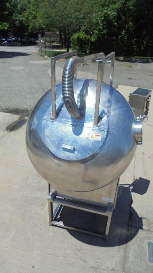 Used 48 In. Diameter Stainless Steel Coating Pan With Blower, All Stainless