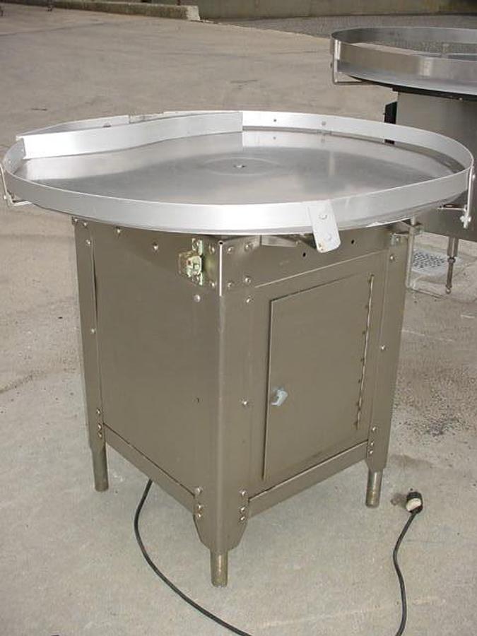 Used 36″ Diameter Garvey Rotary Stainless Unscrambling/Accumulating Table