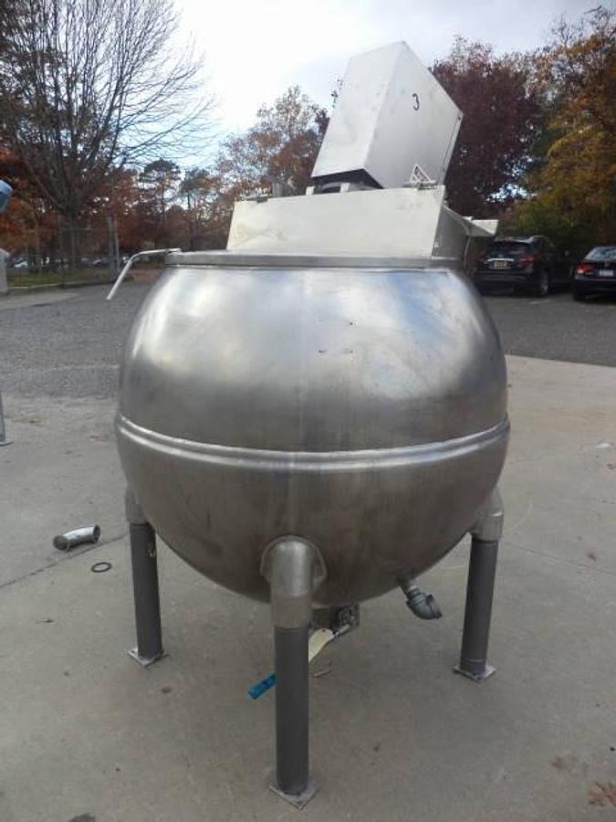 Used 200 Gallon Groen INA Spherical Scraper Agitated Kettle, 100 PSI Jacket