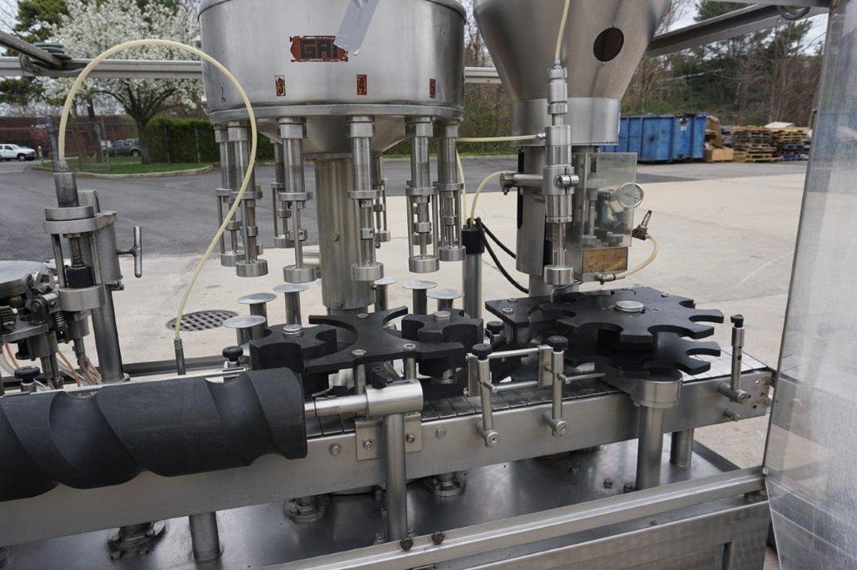 Used GAI Wine Monoblock Rinsing, Filling and Corking Line