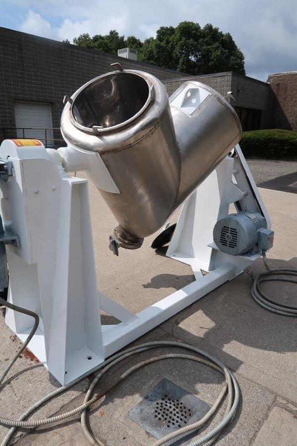 Used 10 Cu. Ft. Patterson Kelley Stainless Steel Twin Shell “V” Blender, with Intensifier Bar