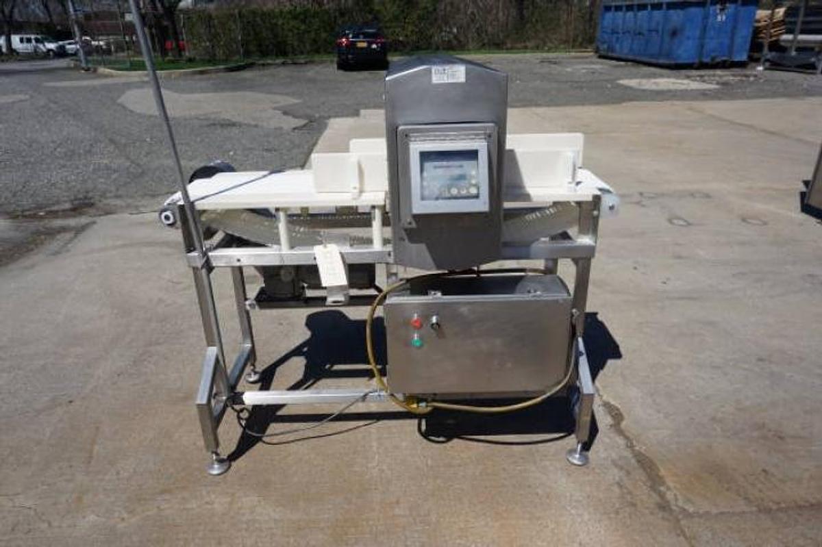 Used Safeline 13-1/2 In. Wide X 10-7/8 In. High Stainless Steel Conveyorized Metal Detector