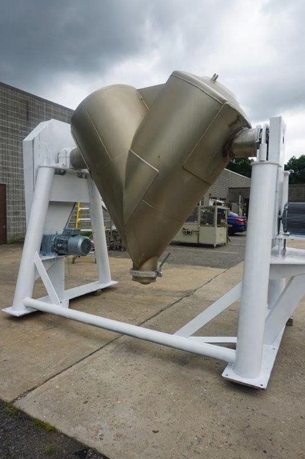 Used 60 Cu. Ft. Patterson Kelley Stainless Steel Twin Shell “V” Blender, With Intensifier Bar