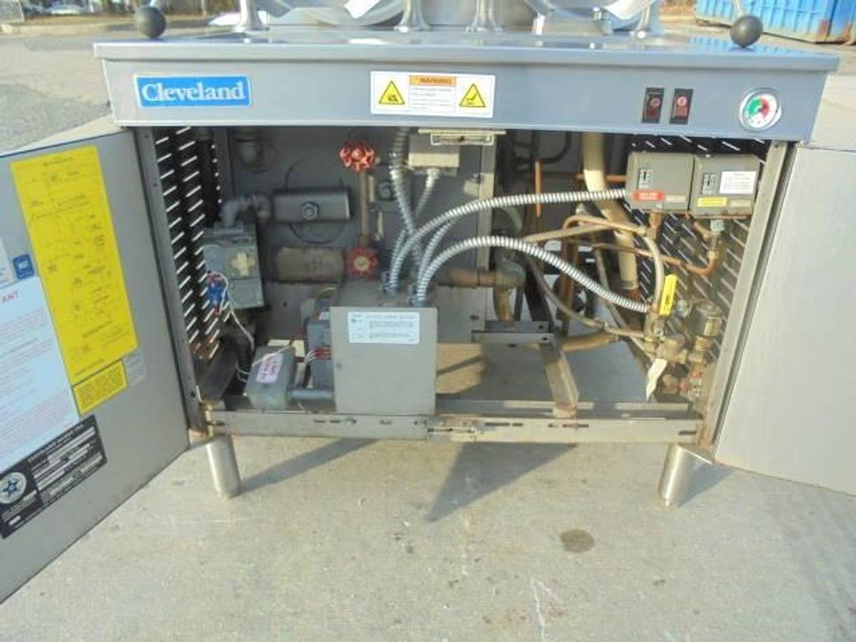 Used Cleveland Range 36GMK66-200 (2) Six Gallon Jacketed Tilt Kettles