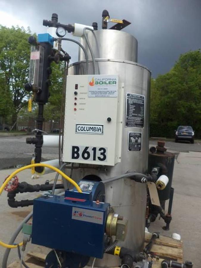 Used Columbia CT Gas Fired Boiler , Rating HP 6, 150 PSI WP, Single Phase Electrics