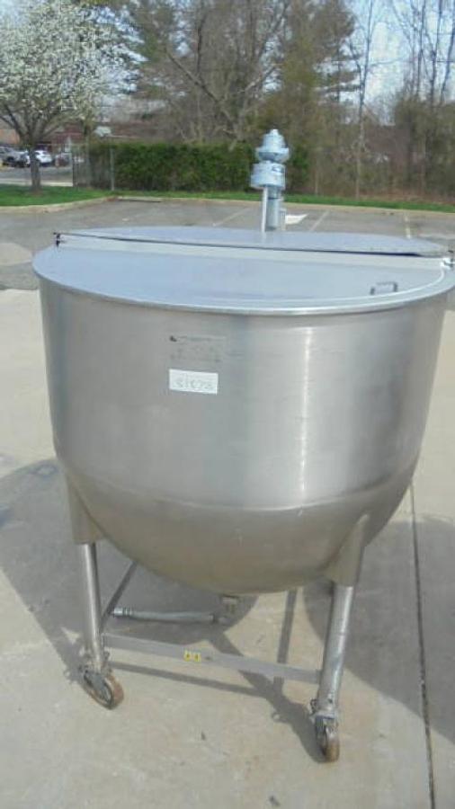 Used 500 Gallon Lee Hemispherical Portable Kettle, 316 Stainless