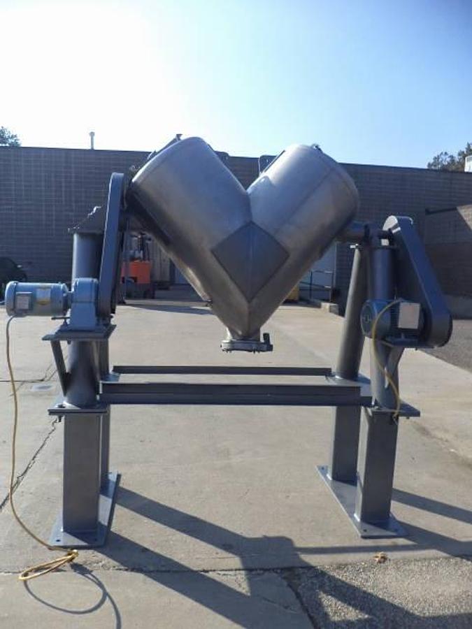 Used 10 Cu.Ft. Patterson Kelley Stainless Steel Twin Shell “V”” Blender, With Intensifier Bar