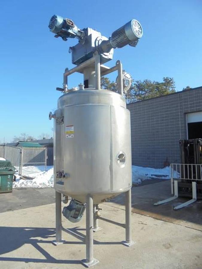 Used 600 Gallon Stainless Fabrication Triple Motion Jacketed Vacuum Kettle/Reactor