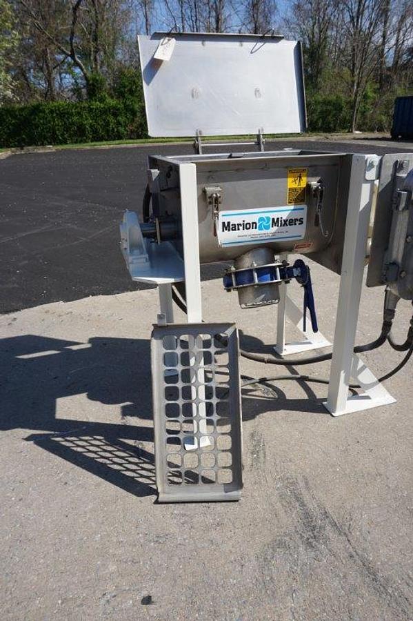 Used Marion 1.5 Cubic Foot Stainless Steel Plow Mixer, Explosion Proof