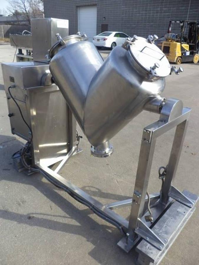 Used 3 Cu.Ft. PAM Stainless Steel Twin Shell “V” Blender, All Stainless Steel