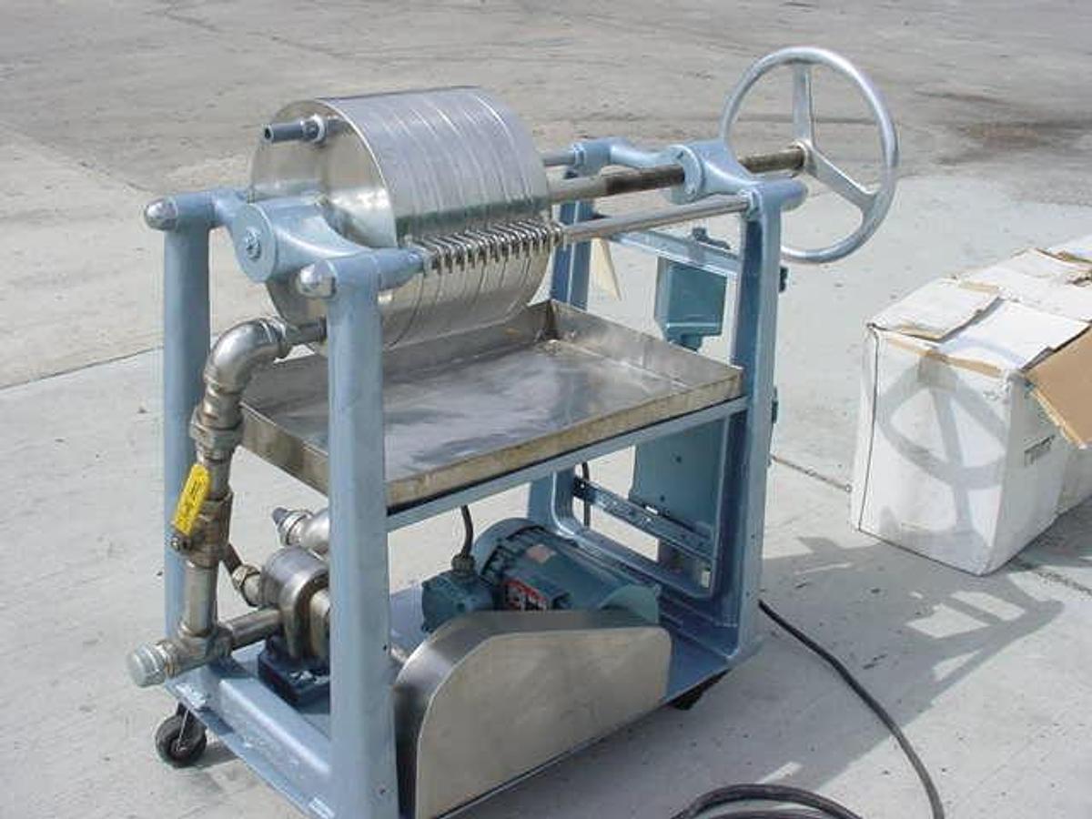 Used ERTEL 2HS 12″ DIAMETER SS FILTER PRESS, With Pump, XP