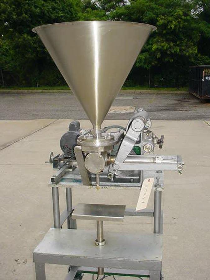 Used Geyer Model B Single Piston Filler, Semi-Automatic