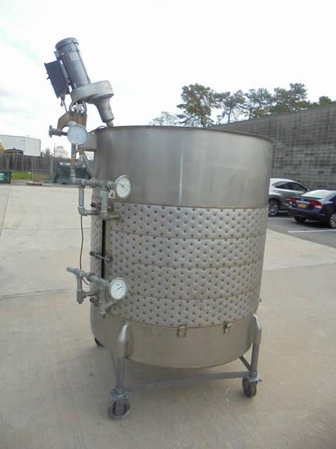 Used 500 Gal Viatec/Chem-Tek 316 SS Mix Tank, Dimple Jacketed Panels