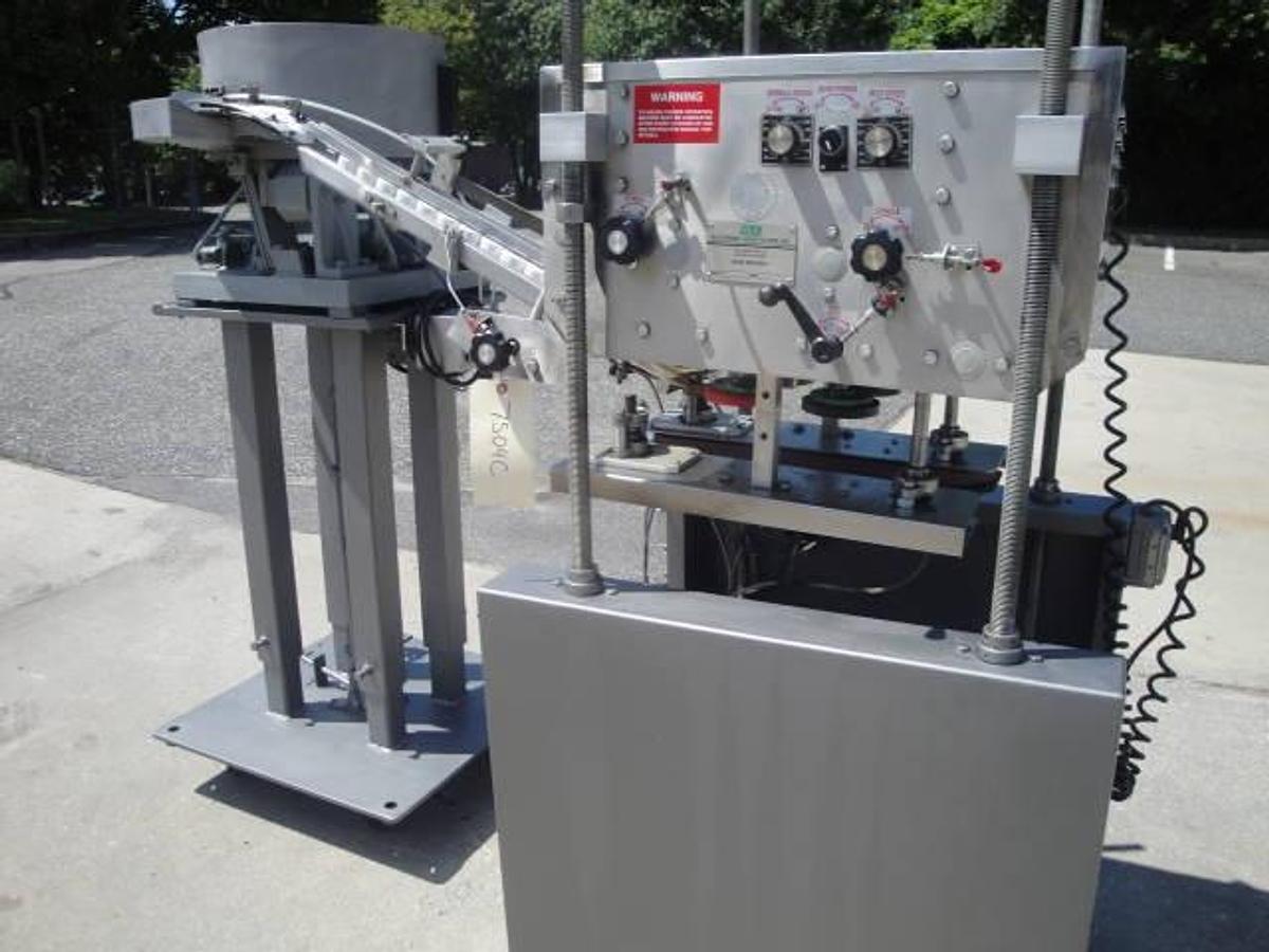 Used Elf Four Spindle Adjustable Capper With Bowl Feeder