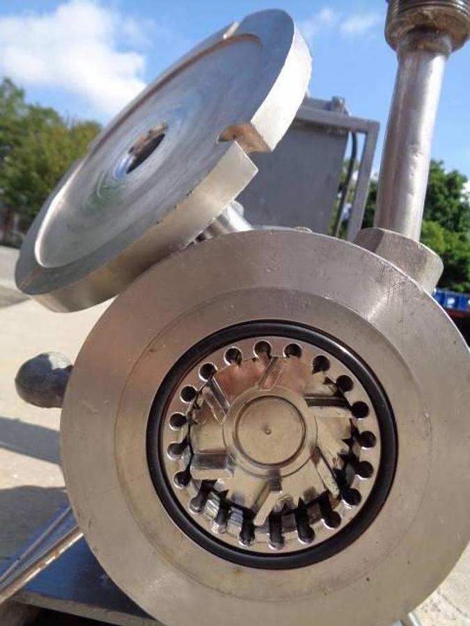Used Greerco W500 H Stainless Steel Horizontal Colloid Mill, 10 HP, Explosion Proof Motor